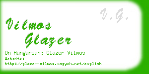 vilmos glazer business card